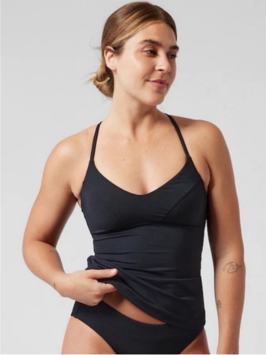 Athleta Other - Athleta Triangle Swim Tankini Black Swim Tank UPF 50+ Beach‎ XS New